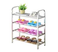 NTIYOU Étagères à Chaussures Étagère à Chaussures en Acier Inoxydable à 4 Niveaux, Organisateur de Rangement de Chaussures for entrée, Chambre à Coucher, Salon, Couloir Porte d'entrée