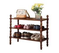 NTIYOU Étagères à Chaussures Étagère à Chaussures en Bois Massif à 3 Niveaux, étagère à Chaussures Simple, Rangement de Style européen for Salon, Chambre à Coucher, Couloir Porte d'entrée(60x30x63cm)