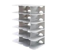 NTIYOU Étagères à Chaussures Étagère à Chaussures Multicouche, Support de Rangement de Chaussures, Armoire à Chaussures, Petite étagère à Chaussures for Couloir d'entrée Porte d'entrée(Gris,L)