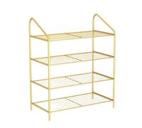 NTIYOU Étagères à Chaussures Étagère de Rangement de Chaussures en métal de Grande capacité, for Salon, vestiaire et Couloir, Organisateur de Chaussures Porte d'entrée(Gold,65 * 26 * 77cm)
