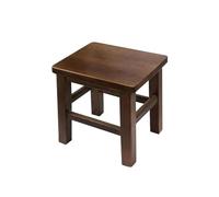 NTIYOU Petit escabeau multifonction avec repose-pieds, tabouret en bois, chaise d'entrée, tabouret à langer pour tabouret créatif (marron foncé)