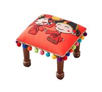NTIYOU Repose-pieds carrés en bois massif pour canapé, chaise, porche, chaussures à langer, tabouret de style ethnique, tabouret bas créatif