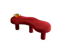 NTIYOU Repose-pieds créatif triangulaire pour changer de chaussures - Banc de loisirs - Tabouret de canapé de forme spéciale pour salon - Tabouret créatif - Rouge