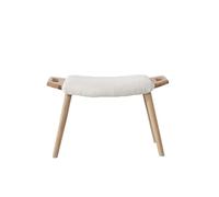 NTIYOU Repose-pieds en bois - Banc en toile de jute - Tabouret d'entrée - Tabouret à langer pour la maison, le salon, la chambre à coucher - Tabouret créatif (beige)