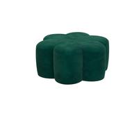 NTIYOU Repose-pieds en forme de pétale - Tabouret bas en tissu - Tabouret ottoman - Tabouret à langer pour salon créatif (vert)