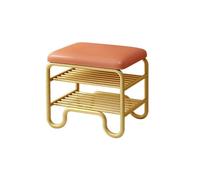 NTIYOU Repose-pieds long en métal pour chambre à coucher, tabouret créatif pour chambre à coucher, 60 cm (orange, 60 cm)