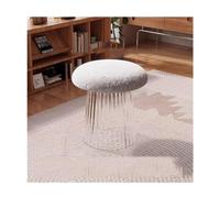 NTIYOU Repose-pieds rond en acrylique - Tabouret créatif en forme de champignon - Tabouret de coiffeuse mobile pour salon - Tabouret créatif - Beige