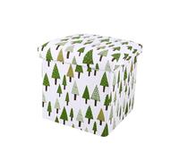 NTIYOU Tabouret de rangement pliable pour adulte - Multifonctionnel - Carré - Tabouret à langer Ottoman pour chambre à coucher