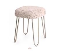 NTIYOU Tabouret Repose-Pieds carré en Fer, for Salon, Chambre à Coucher, Banc rembourré, Style européen, Tabouret de Maquillage, Tissu, Art, Changement de Chaussures Salon