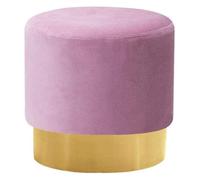NTIYOU Tabouret Support Rond rembourré Repose-Pieds Ottoman Pouf Chaise canapé Tabouret Housse en Tissu Amovible Aspect Flanelle (Rose) Salon