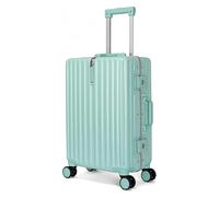 NTIYOU Valise Bagage à Main Valise de Rangement Grande capacité Bagage Abs léger 4 Roues universelles Bagage d'embarquement Dur Équipement de Voyage(Green,24 inches)