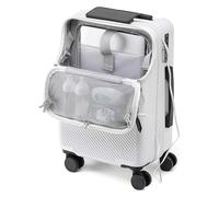 NTIYOU Valise Valises à roulettes Bagage à Main avec Poches Avant Valise avec Port USB Bagage de Rangement de Grande capacité Équipement de Voyage(26 inches)