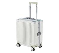 NTIYOU Valise Valises à roulettes Bagage à Main de Grande capacité Valise résistante à l'usure Bagage à cloison Amovible Équipement de Voyage(White,43 * 38 * 21CM)