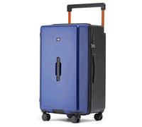 NTIYOU Valise Valises à roulettes Bagage de Grande capacité Coque Rigide Serrure à Combinaison Bagage à Main Mode Coffre-Fort Valise Anti-Chute Équipement de Voyage(Blue+Black,28 inches)