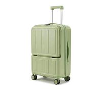 NTIYOU Valise Valises à roulettes Port de Chargement USB Bagages Extensible TSA Serrure à Combinaison Bagage à Main Cadre en Aluminium Équipement de Voyage(Green,20inch)
