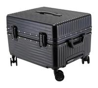 NTIYOU Valise Valises Grande capacité Bagage à Main Valise Trolley réglable à 3 Vitesses trinité Serrure à Combinaison Bagage Anti-Pression Équipement de Voyage(Black,37 * 33 * 45CM)