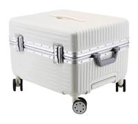 NTIYOU Valise Valises Grande capacité Bagage à Main Valise Trolley réglable à 3 Vitesses trinité Serrure à Combinaison Bagage Anti-Pression Équipement de Voyage(White,35 * 32 * 43CM)