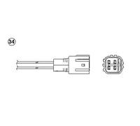 NTK Sonde Lambda Pour Toyota Corolla Liftback 1.4 - 4 Fils 525 mm