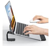 NTMY Support Ergonomique ventilé pour Ordinateur Portable avec Support de Poignet pour MacBook Air/HP/Dell/Acer/Lenovo 10-17,3" (Noir)