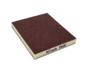 Ntools GSD - Kit de 20 éponges de ponçage Grain 600 | Éponges abrasives pour Bois, Plastiques, métaux, Vernis, apprêts et Autres Surfaces | Utilisables à Sec et à l'eau | Grain 600 | 20 pièces