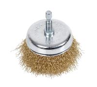 NTools Wire Brush 75C - Brosse métallique pour perceuse ou visseuse électrique | Brosse rotative coupe métallique sur tige hexagonale | Diamètre de la brosse - Ø 75 mm