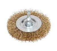 NTools Wire Brush 75P - Brosse métallique pour perceuse ou visseuse électrique | Brosse rotative circulaire métallique sur tige hexagonale | Diamètre de la brosse - Ø 75 mm