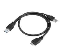 NTQinParts Câble de chargement USB 3.0 en Y pour Pioneer Slim External Blu Ray Writer BDR-XS07S BDR-XD07S BDR-XD07TB BDR-XD07B