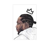 NTRECS Kendrick Lamar Poster sur toile minimaliste - Décoration de chambre à coucher, bureau, chambre - Cadeau - Sans cadre - 60 x 90 cm