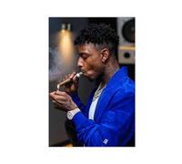 NTRECS Poster sur toile 21 Savage - 15 - Décoration murale pour salon, chambre à coucher - Style sans cadre - 60 x 90 cm