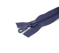 NTS Nähtechnik 1 fermeture Éclair à glissière plastique, chaîne de 5 mm, séparable, bleu foncé, 85 cm