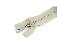 NTS Nähtechnik 1 fermeture Éclair à glissière plastique, chaîne de 5 mm, séparable, Dunkelbeige, 85 cm