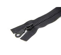 NTS Nähtechnik 1 fermeture Éclair à glissière plastique, chaîne de 5 mm, séparable, Noir , 70 cm