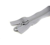 NTS Nähtechnik 1 fermeture éclair en plastique - Crampon de 5 mm, divisible (gris, 55 cm)