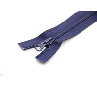 NTS Nähtechnik 1 fermeture éclair en plastique, spirale de 5 mm, divisible (bleu foncé, 65 cm)