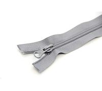NTS Nähtechnik 1 fermeture éclair en plastique, spirale de 5 mm, divisible (gris, 70 cm)