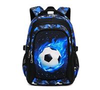 Ntswasd Sac à Dos Scolaire Garcon CP CE1 CE2 - Cartable Primaire Léger 45 cm - Grand Volume pour Cahiers et Laptop - Pour Enfant dès 6 Ans(football)