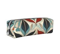 NTVOWPZO Grande trousse à crayons avec fermeture éclair pour crayons - Bleu - Motif fusée spatiale, Motif moderne, Taille unique, Trousse à crayons