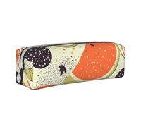 NTVOWPZO Grande trousse à crayons avec fermeture éclair pour crayons - Bleu - Motif fusée spatiale, Tranches de fruits tropicaux, One Size, Trousse à crayons