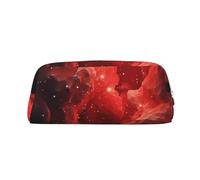 NTVOWPZO Grande trousse à crayons avec fermeture éclair pour le bureau Motif constellation de la galaxie rouge, Argent, One Size, Trousse à crayons