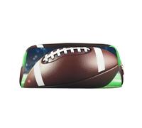 NTVOWPZO Grande trousse à crayons avec fermeture éclair pour le bureau Motif football américain, Or, One Size, Trousse à crayons