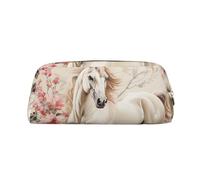 NTVOWPZO Grande trousse à crayons avec image de cheval pour le bureau, petite pochette à fermeture éclair pour crayons, Or, One Size, Trousse à crayons