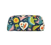 NTVOWPZO Grande trousse à crayons avec imprimé dinosaure en forme de cœur pour le bureau, petite pochette à fermeture éclair pour crayons, Or, One Size, Trousse à crayons