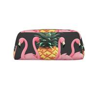 NTVOWPZO Grande trousse à crayons avec motif ananas et flamants roses - Petite pochette à fermeture éclair pour crayons, Or, One Size, Trousse à crayons