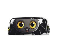 NTVOWPZO Grande trousse à crayons avec motif chauve-souris mignonne pour le bureau, petite pochette à fermeture éclair pour crayons
