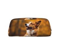 NTVOWPZO Grande trousse à crayons avec motif chien pour bureau, petite pochette à fermeture éclair pour crayons, Or, One Size, Trousse à crayons
