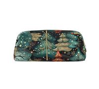 NTVOWPZO Grande trousse à crayons avec motif de Noël pour le bureau, petite pochette à fermeture éclair pour crayons
