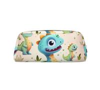 NTVOWPZO Grande trousse à crayons avec motif dinosaure mignon pour le bureau, petite pochette à fermeture éclair pour crayons, Argent, One Size, Trousse à crayons