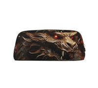 NTVOWPZO Grande trousse à crayons avec motif dragon doré pour bureau, petite pochette à fermeture éclair pour crayons, Or, One Size, Trousse à crayons