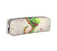 NTVOWPZO Grande trousse à crayons avec motif éléphant mignon pour le bureau, petite pochette à fermeture éclair pour crayons, Adorable dinosaure., Taille unique, Trousse à crayons