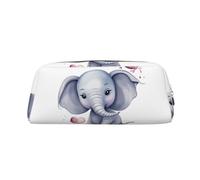 NTVOWPZO Grande trousse à crayons avec motif éléphant mignon pour le bureau, petite pochette à fermeture éclair pour crayons, Or, One Size, Trousse à crayons